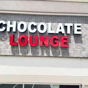 Chocolate Lounge Sign Installation